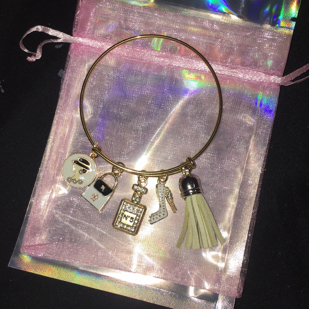 Gold Charm Bangles